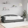 Image de vidaXL Vidaxl Lit De Jour Avec Matelas Gris Foncé 100x200 Cm Tissu