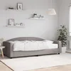 Image de vidaXL Lit de jour avec matelas taupe 100x200 cm tissu