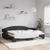 Image de vidaXL Lit de jour avec lit gigogne noir 80x200 cm tissu