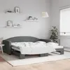 Image de vidaXL Lit de jour avec lit gigogne gris foncé 100x200 cm tissu