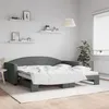 Image de vidaXL Lit de jour avec lit gigogne gris foncÃ© 100x200 cm tissu