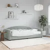 Image de vidaXL Lit de jour avec matelas gris clair 90x200 cm velours