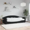 Image de vidaXL Lit de jour avec matelas noir 90x200 cm velours