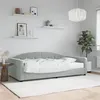 Image de vidaXL Lit de jour avec matelas gris clair 100x200 cm velours