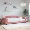 Image de vidaXL Lit de jour avec matelas rose 100x200 cm velours