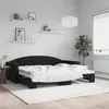 Image de vidaXL Lit de jour avec lit gigogne noir 90x200 cm velours