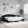 Image de vidaXL Lit de jour avec gigogne sans matelas noir 90x200 cm