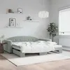 Image de vidaXL Lit de jour avec gigogne sans matelas gris clair 100x200 cm3197308