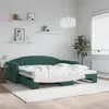 Image de vidaXL Lit de jour avec lit gigogne vert foncé 100x200 cm velours