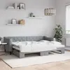Image de vidaXL Lit de jour avec lit gigogne gris clair 80x200 cm tissu