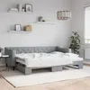 Image de vidaXL Lit de jour avec gigogne sans matelas gris clair 80x200 cm