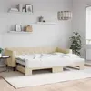 Image de vidaXL Lit de jour avec gigogne sans matelas crème 80x200 cm