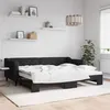 Image de vidaXL Lit de jour avec lit gigogne noir 90x200 cm tissu