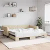 Image de vidaXL Lit de jour avec lit gigogne crème 100x200 cm tissu
