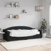Image de vidaXL Lit de jour avec matelas noir 80x200 cm tissu