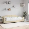 Image de vidaXL Lit de jour avec matelas crème 80x200 cm tissu