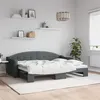 Image de vidaXL Lit de jour avec lit gigogne gris foncé 80x200 cm tissu