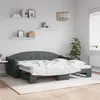 Image de vidaXL Lit de jour avec lit gigogne gris foncÃ© 90x200 cm tissu