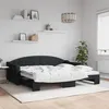 Image de vidaXL Lit de jour avec lit gigogne noir 90x200 cm tissu