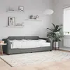 Image de vidaXL Lit de jour avec matelas gris foncé 80x200 cm tissu