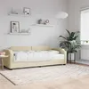 Image de vidaXL Lit de jour avec matelas crème 80x200 cm tissu