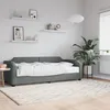 Image de vidaXL Lit de jour avec matelas gris foncÃ© 100x200 cm tissu