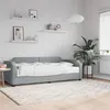 Image de vidaXL Lit de jour avec matelas gris clair 90x190 cm tissu