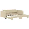 Image de vidaXL Lit de jour avec lit gigogne crème 80x200 cm tissu
