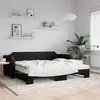 Image de vidaXL Lit de jour avec lit gigogne noir 90x200 cm tissu