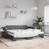 Image de vidaXL Lit de jour avec gigogne sans matelas gris foncÃ© 90x190 cm