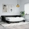 Image de vidaXL Lit de jour avec lit gigogne noir 90x200 cm similicuir