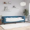 Image de vidaXL Lit de jour avec matelas bleu 80x200 cm velours