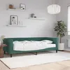 Image de vidaXL Lit de jour avec matelas vert foncé 90x200 cm velours