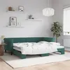 Image de vidaXL Lit de jour avec lit gigogne vert foncé 90x200 cm velours
