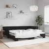 Image de vidaXL Vidaxl Lit De Jour Avec Gigogne Sans Matelas Noir 90x200 Cm