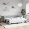 Image de vidaXL Lit de jour avec lit gigogne gris clair 100x200 cm velours