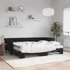 Image de vidaXL Lit de jour avec lit gigogne et matelas noir 80x200 cm velours