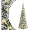 Image de vidaXL Sapin de Noël artificiel escamotable avec neige floquée 150 LED