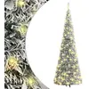 Image de vidaXL Sapin de Noël artificiel escamotable avec neige floquée 200 LED