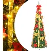 Image de vidaXL Sapin de Noël artificiel escamotable 100 LED vert 150 cm