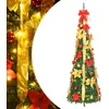 Image de vidaXL Sapin de NoÃ«l artificiel escamotable 200 LED vert 210 cm