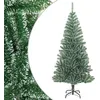 Image de vidaXL vidaXL Sapin de Noël artificiel avec neige floquée vert 240 cm