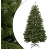 Image de vidaXL Sapin de NoÃ«l artificiel Ã  charniÃ¨res avec support vert 210 cm