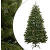 Image de vidaXL Sapin de NoÃ«l artificiel Ã  charniÃ¨res avec support vert 240 cm
