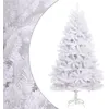 Image de vidaXL Sapin de Noël artificiel à charnières avec support blanc 240 cm357788
