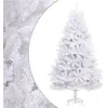 Image de vidaXL Sapin de Noël artificiel à charnières avec support blanc 270 cm