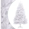 Image de vidaXL Sapin de Noël artificiel à charnières avec support blanc 300 cm