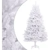 Image de vidaXL vidaXL Sapin de Noël artificiel à charnières avec support blanc 300 cm