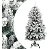 Image de vidaXL Sapin de NoÃ«l artificiel Ã  charniÃ¨res avec neige floquÃ©e 150 cm