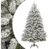 Image de vidaXL Sapin de Noël artificiel à charnières avec neige floquée 270 cm357796